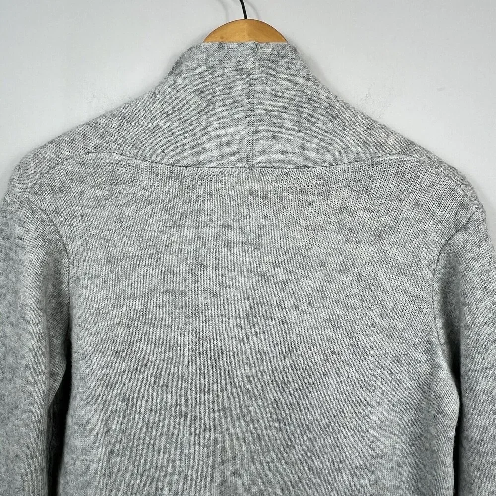 Benedetta B Gray Open Cardigan Size S Small Merino Wool Cashmere Blend